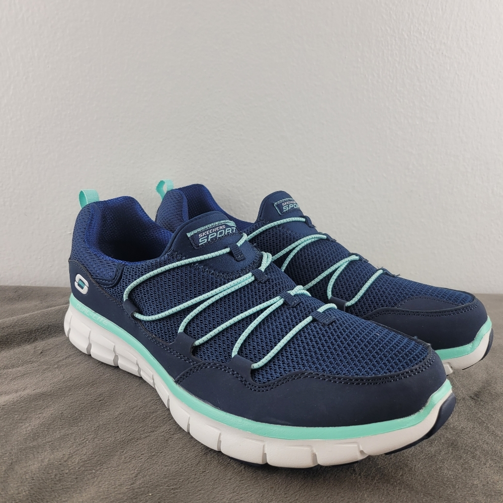 Skechers Womens Synergy - Loving Life Navy Slip-On Sneakers Size 9.5